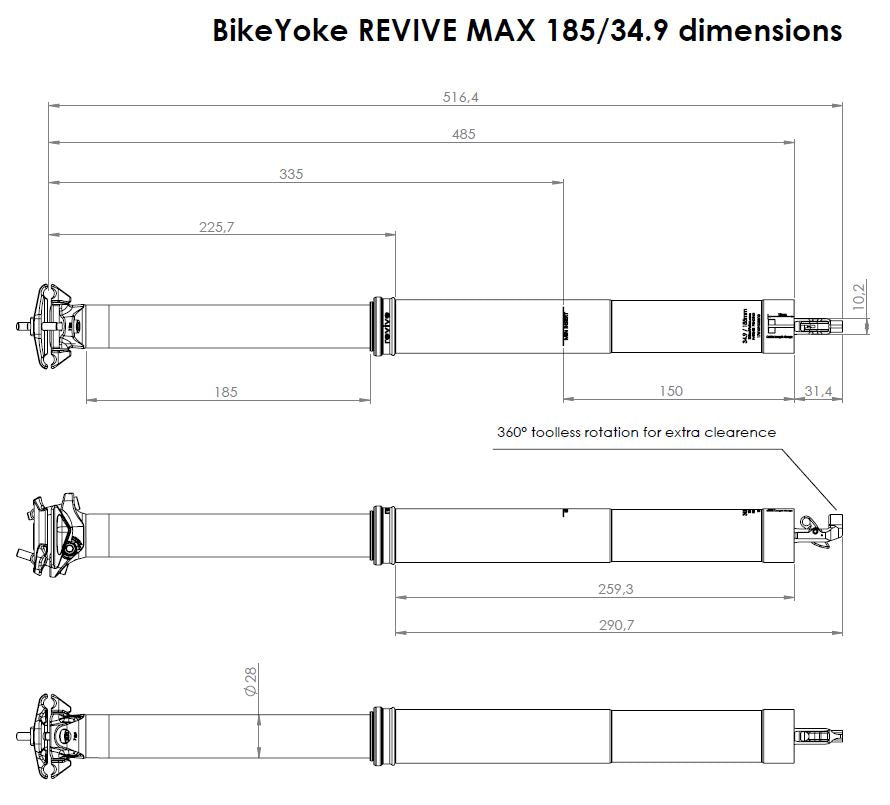 BikeYoke REVIVE Vario-Sattelstütze,