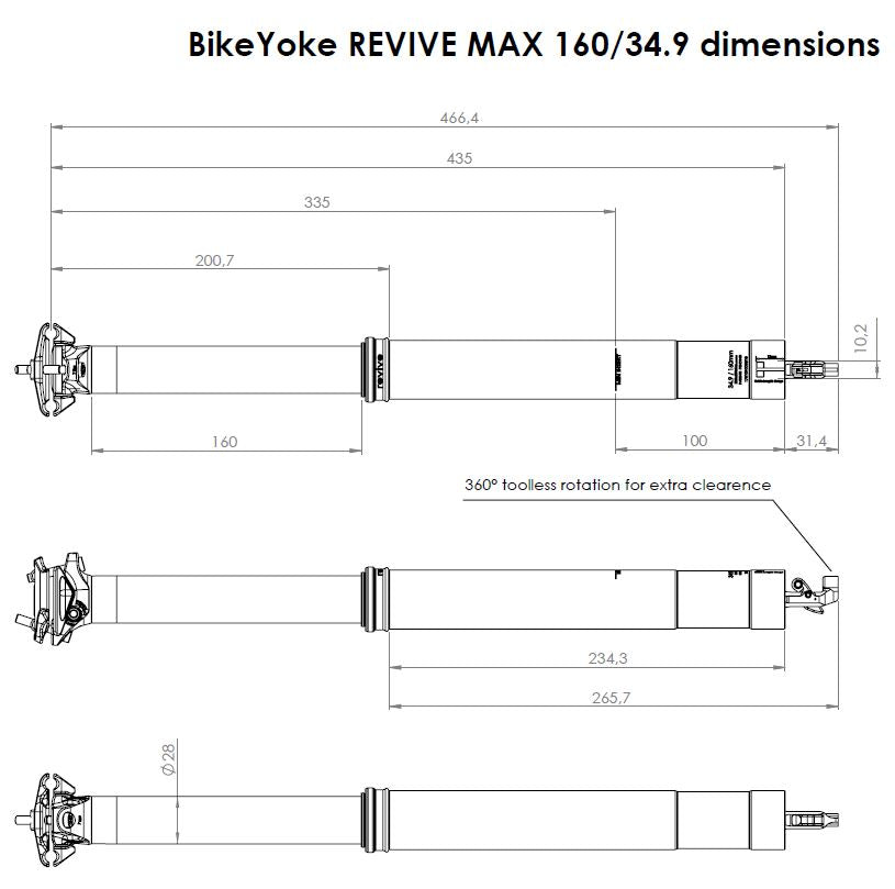 BikeYoke REVIVE Vario-Sattelstütze,