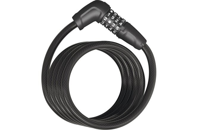ABUS Spiralkabelschloss Tresor 6512C/180 Code Halter SCMU 6C schwarz m / schwarz / 2C