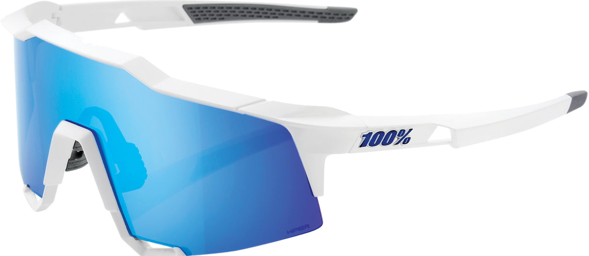 Brille Speedcraft Matte White-HiPER Blue Multilayer Mirror Lens