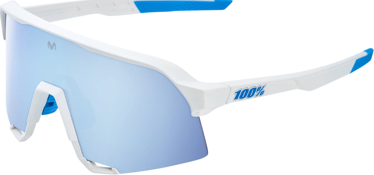 Brille S3 Movistar Team White-HiPER Blue Multilayer Mirror Lens