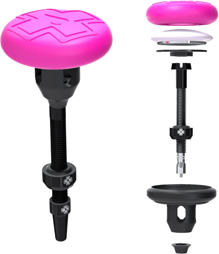 Tubeless Secure Tag Holder + Valve Kit 44mm black