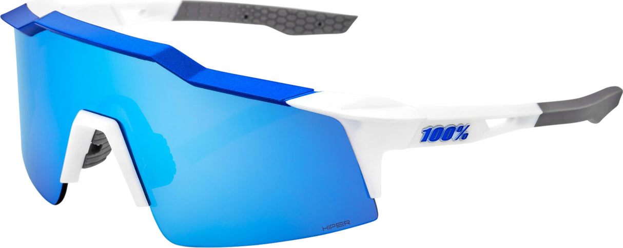 Brille Speedcraft SL Matte White/Metallic Blue-HiPER Blue Multilayer Mirror Lens