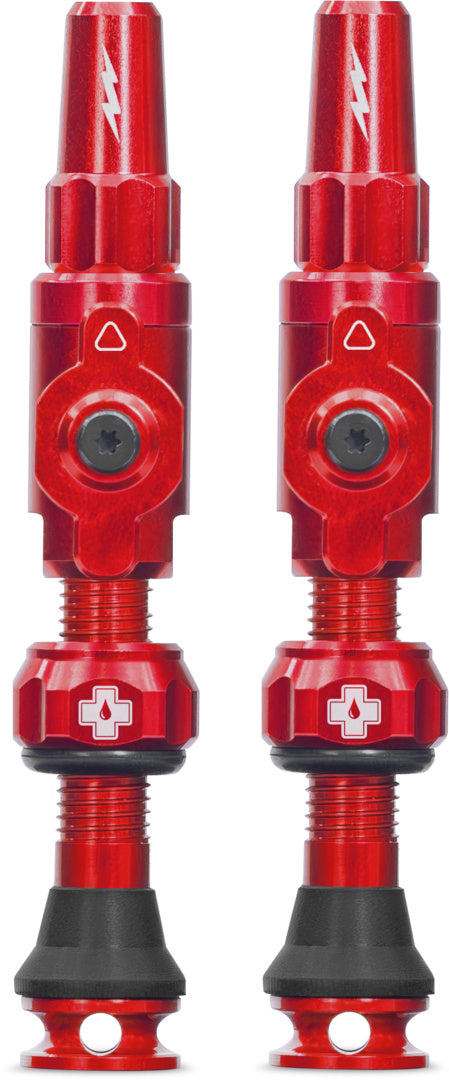 Schlauchlose Ventile Big Bore Lite 65mm Rot