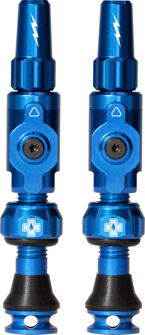 Schlauchlose Ventile Big Bore Lite 60mm Blau