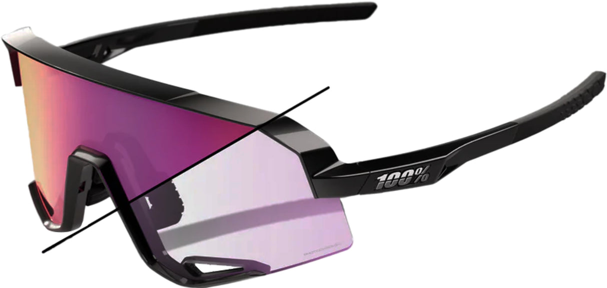 Brille Slendale - Gloss Black - Photochromic Purple Mirror Lens