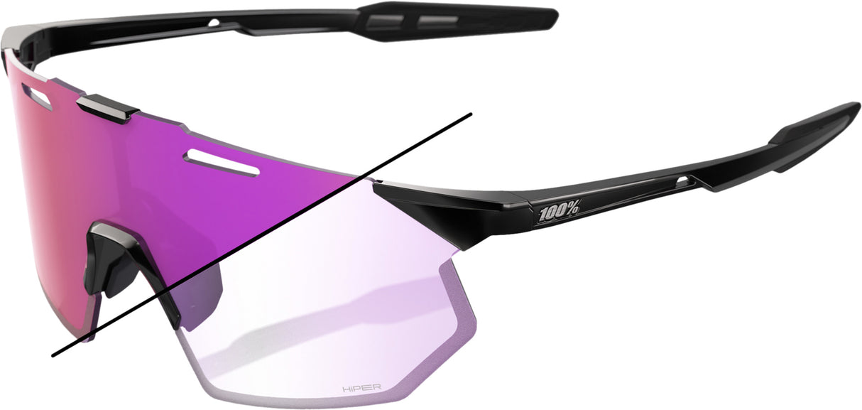 Brille Hypercraft SQ - Gloss Black - Purple Mirror Photochromic Lens