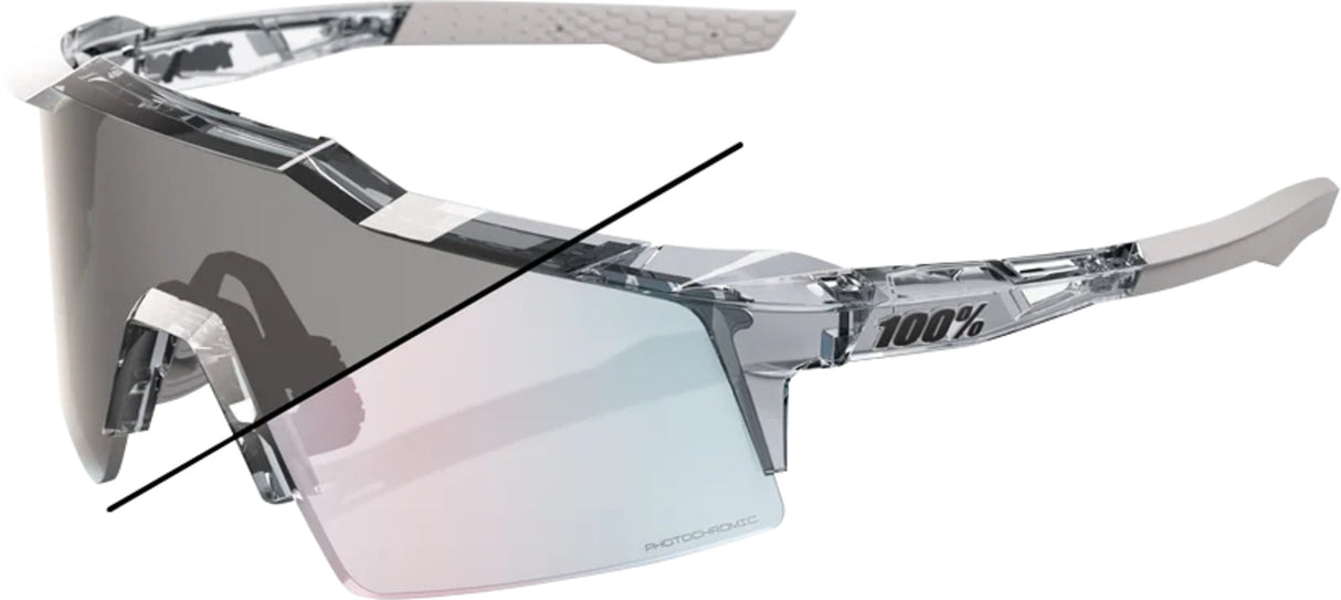 Brille Speedcraft SL - Polished Translucent Grey - Rose Gold Photochromic Mirror