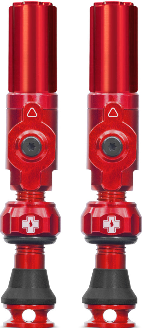 Tubeless Valves Big Bore Hybrid Red