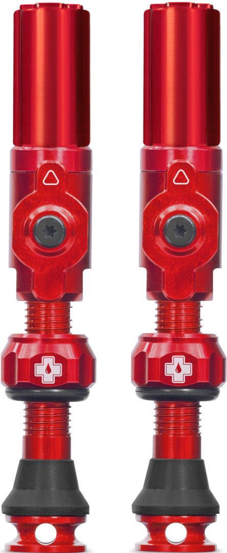 Tubeless Valves Big Bore Hybrid Red
