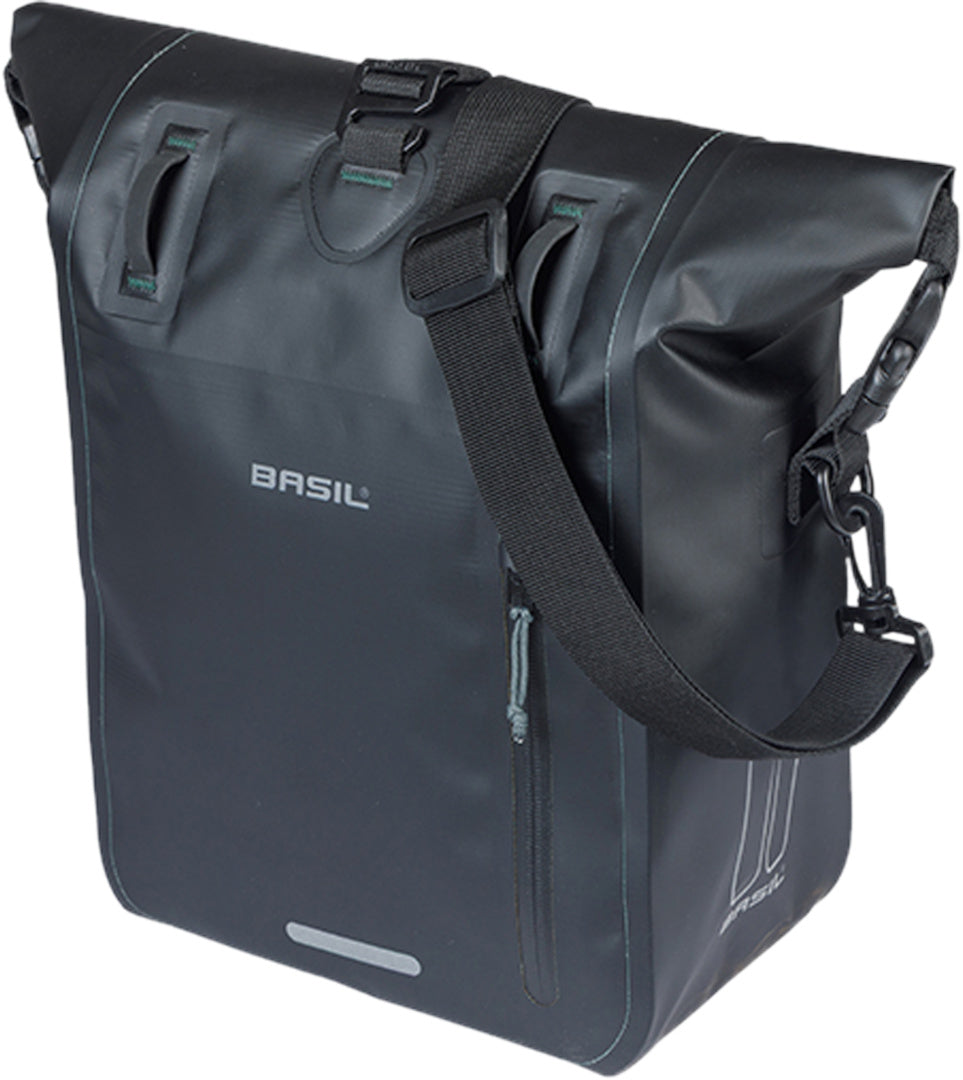 Bikepacking/Zubehör Basil Rivo M Einzeltasche, Tarp. MIK Hooks, 12-15L, schwarz