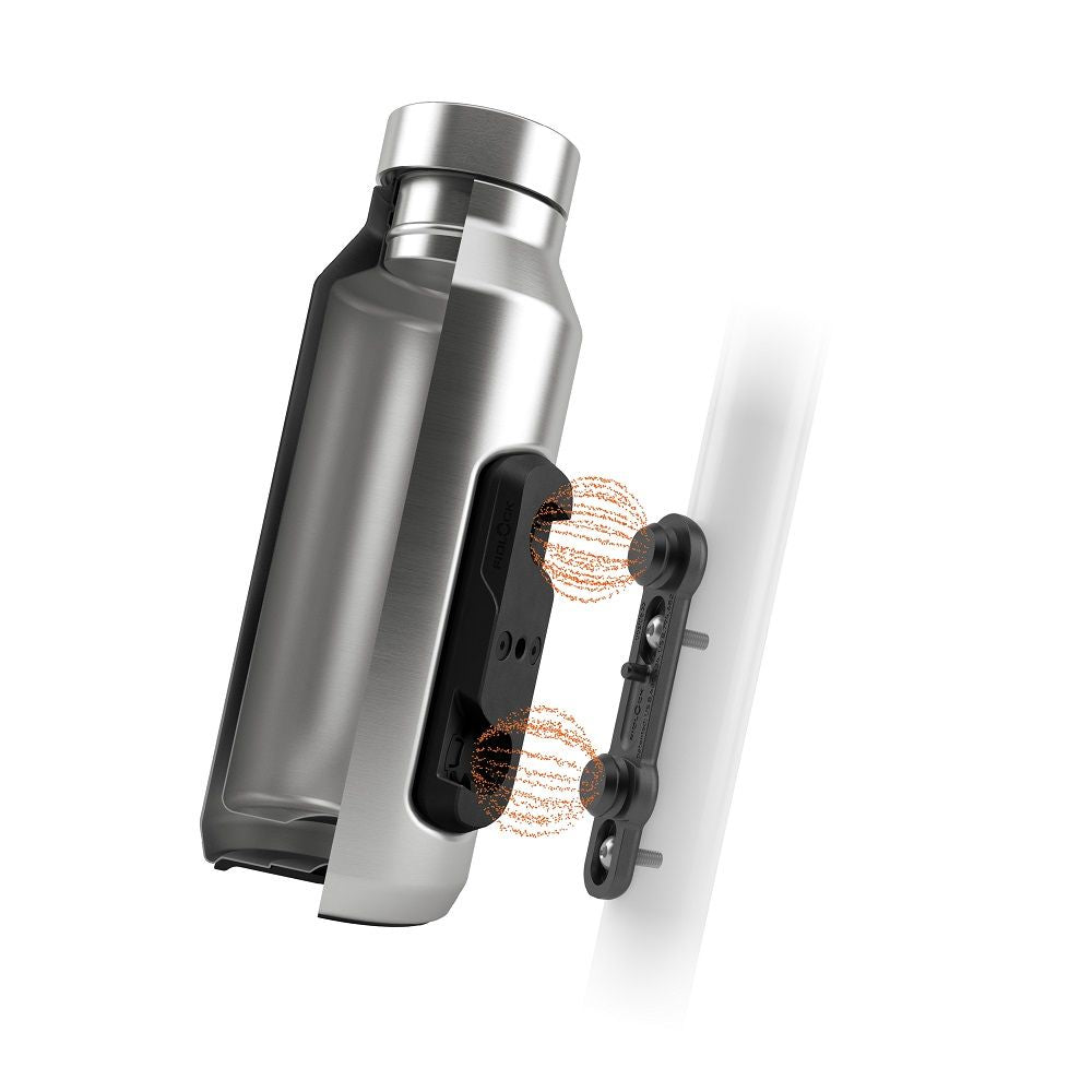Fidlock TWIST Trinkflasche 500 ml Edelstahl isoliert, Set (mit Bottle Connector und Bike Base)