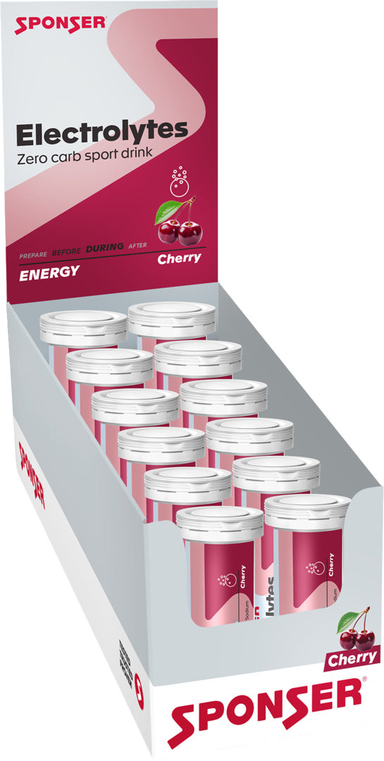 Sponser Electrolytes Display, CHERRY (12 x 10 à 4.5 g)
