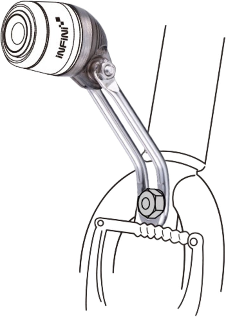 Infini Vorderlicht Mini Luxo schwarz mit Akku