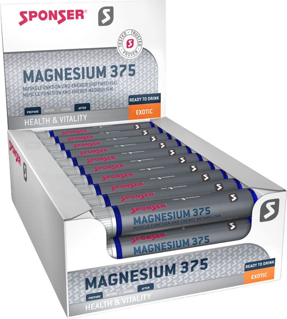Sponser Magnesium 375, EXOTIC Display (30 x 25 ml)