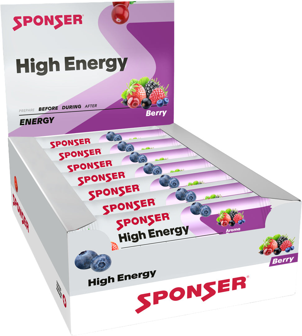 Sponser High Energy Bar, BERRY Display (30 x 45 g)