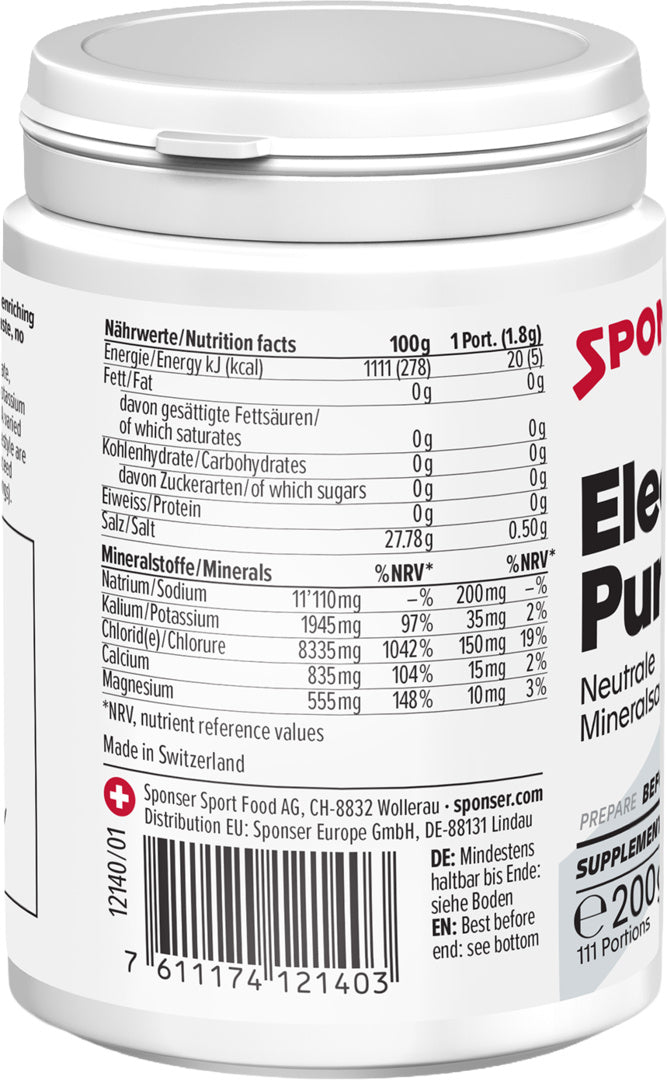 Sponser Electrolytes Pure, Neutral (200 g)