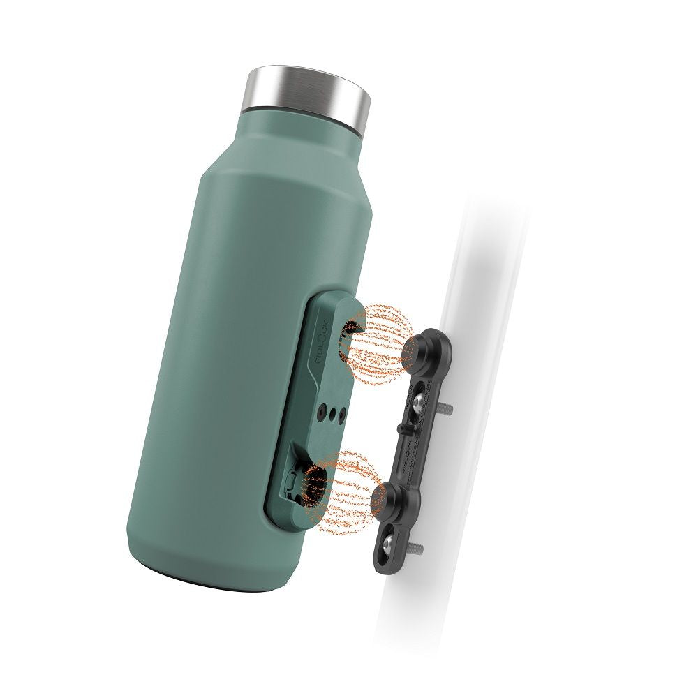 Fidlock TWIST Trinkflasche 500 ml Edelstahl isoliert, Set (mit Bottle Connector und Bike Base)