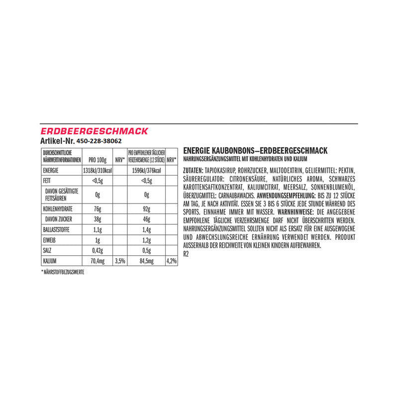 CLIF Bloks Strawberry - 18er Packung - 18er Packung