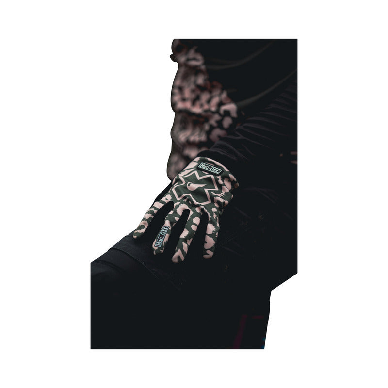 MTB Handschuhe Green/Pink Leopard