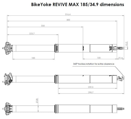 BikeYoke REVIVE Vario-Sattelstütze,
