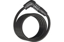 ABUS Spiralkabelschloss Tresor 6512C/180 Code Halter SCMU 6C schwarz m / schwarz / 2C