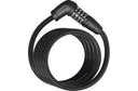 ABUS Spiralkabelschloss Numero 5510C/180 Code mit Halter SCMU 5C schwarz schwarz
