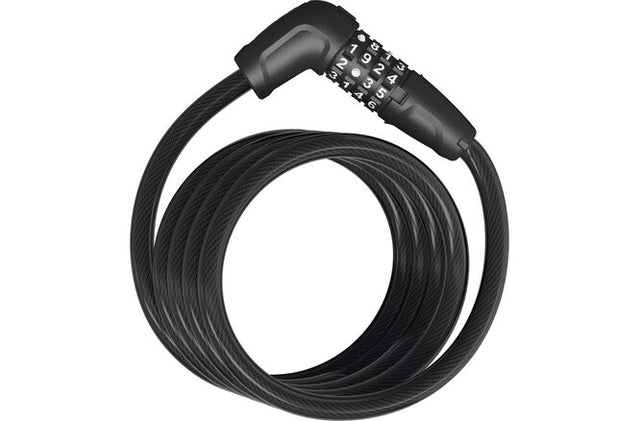 ABUS Spiralkabelschloss Numero 5510C/180 Code mit Halter SCMU 5C schwarz schwarz