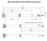 BikeYoke REVIVE Vario-Sattelstütze, 125 mm ohne Hebel 31.6 mm