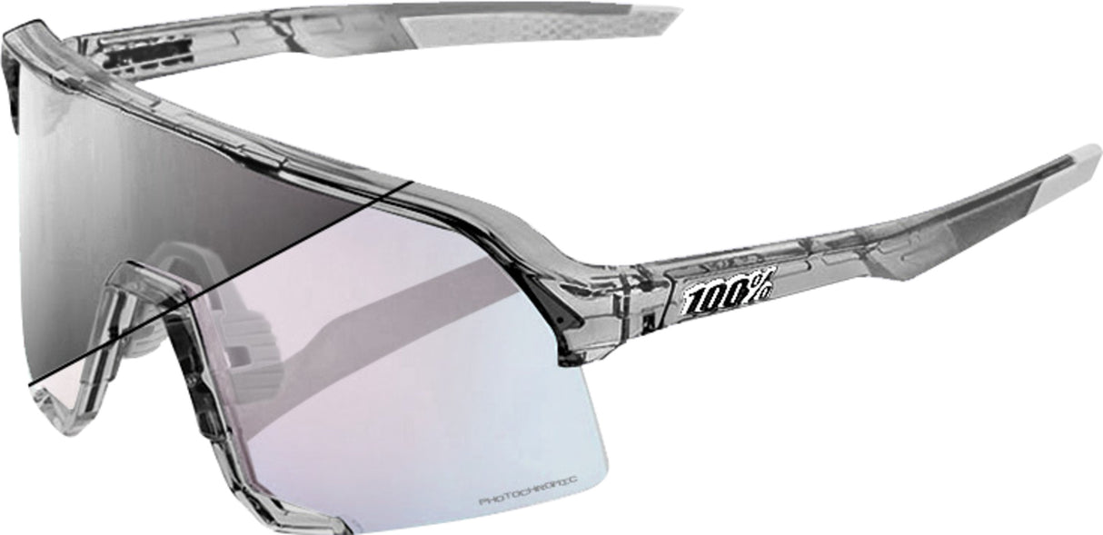 Brille S3 - Polished Translucent Grey - Rose Gold Mirror Photochromic Lens