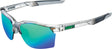 Brille Sportcoupe Polished Translucent Crystal Grey-Green Multilayer Mirror Lens + Clear Lens Included