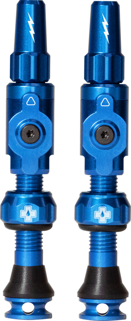 Schlauchlose Ventile Big Bore Lite 65mm Blau