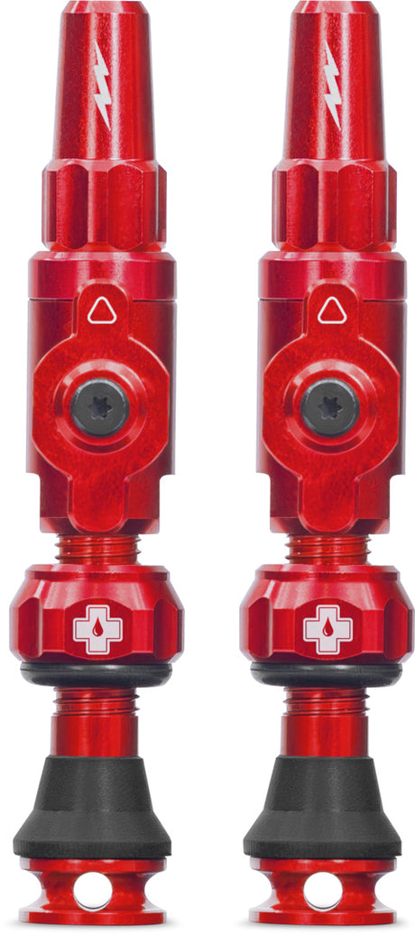 Schlauchlose Ventile Big Bore Lite 60mm Rot