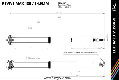 BikeYoke REVIVE Vario-Sattelstütze,