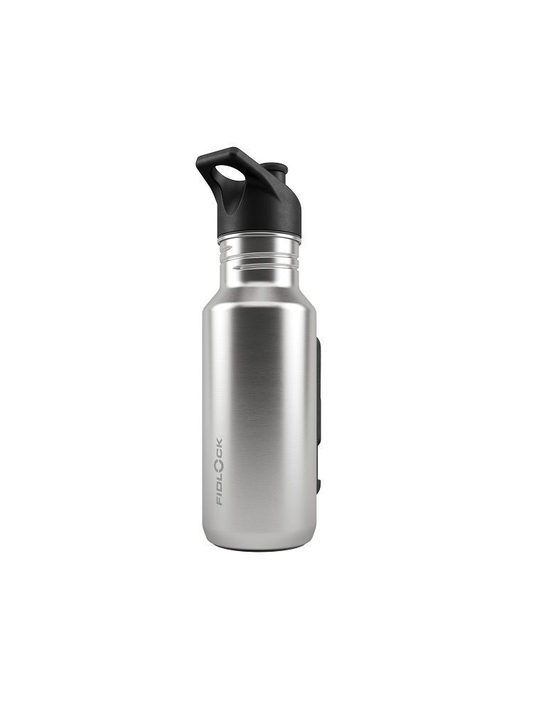 Fidlock TWIST Trinkflasche 400 ml Edelstahl – Set (mit Bottle Connector, mit Bike Base). Pine