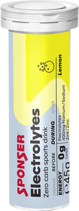 Sponser Electrolytes Display, LEMON (12 x 10 à 4.5 g)