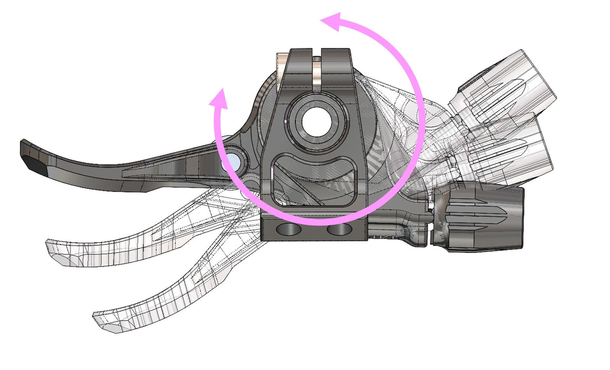 BikeYoke Triggy Alpha Hebel kurz, ohne Klemme.