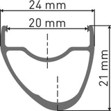 DT Swiss DT RR 421 Felge asymmetric DB 20