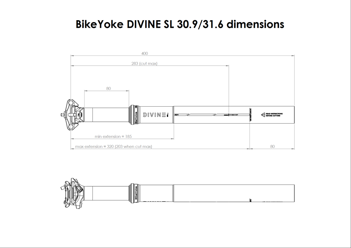 BikeYoke DIVINE SL Vario-Sattelstütze,