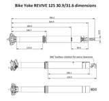 BikeYoke REVIVE Vario-Sattelstütze, 80 mm ohne Hebel 27.2 mm