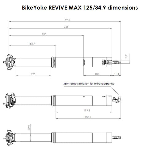 BikeYoke REVIVE Vario-Sattelstütze,