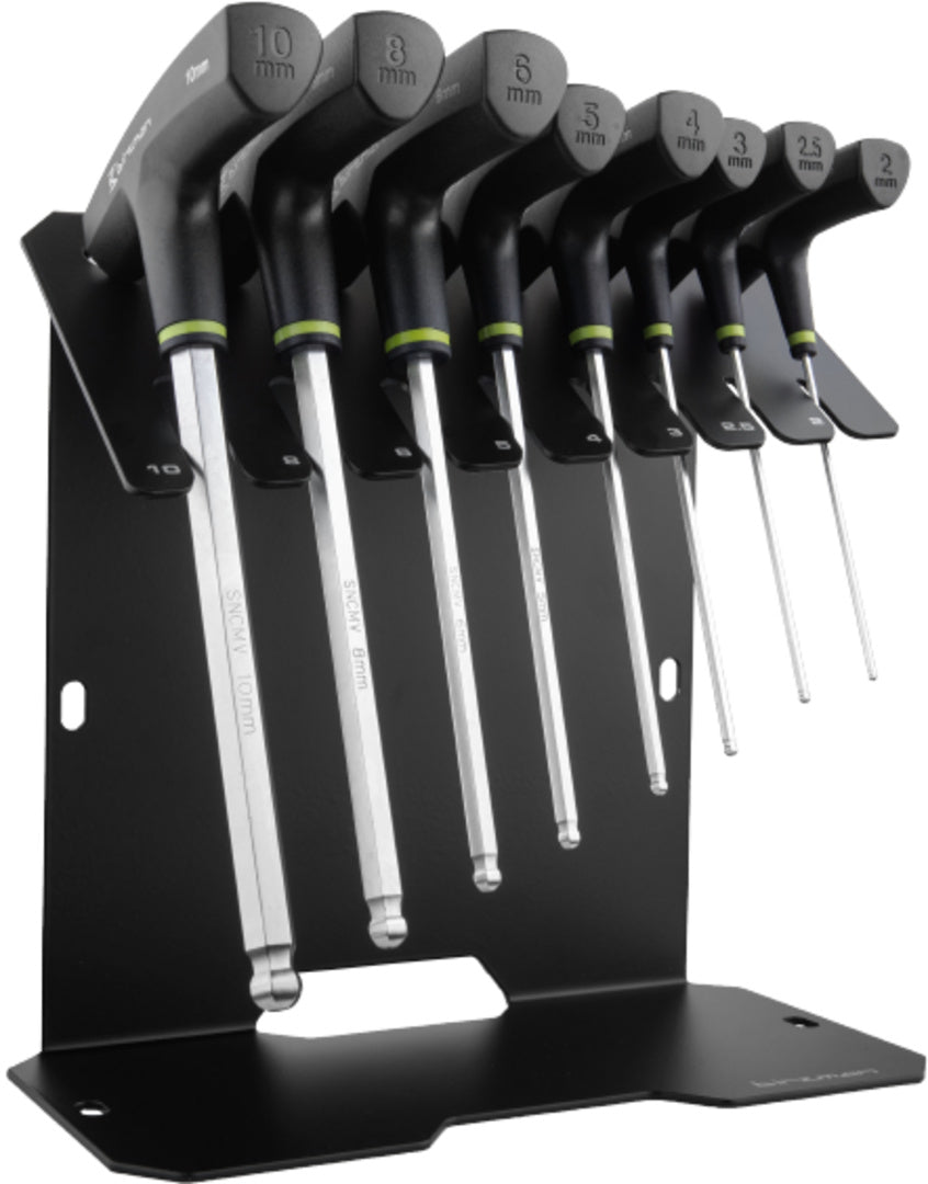Birzman Sechskant T-Bar Set, 8 teilig mit Werkzeughalter