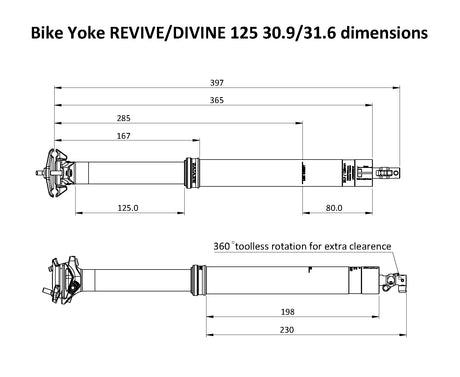 BikeYoke DIVINE Vario-Sattelstütze