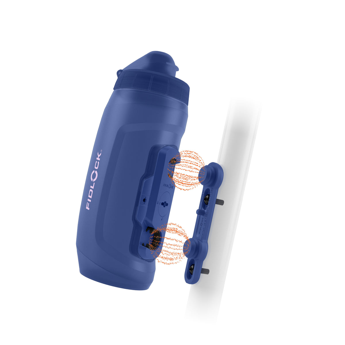 Fidlock TWIST Trinkflasche 590 ml – Set (mit Bottle Connector, mit Bike Base).
