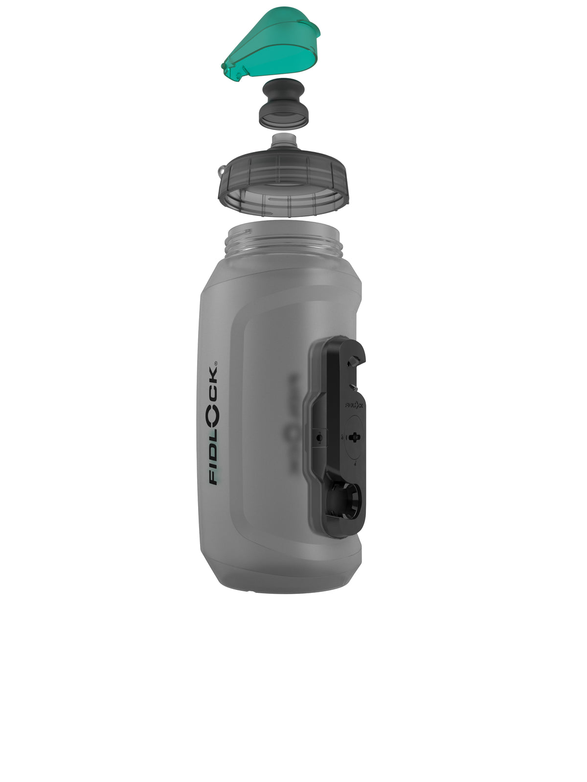 Fidlock TWIST Trinkflasche 750 ml Compact antibakteriell – Set (mit Bottle Connector, mit Bike Base).