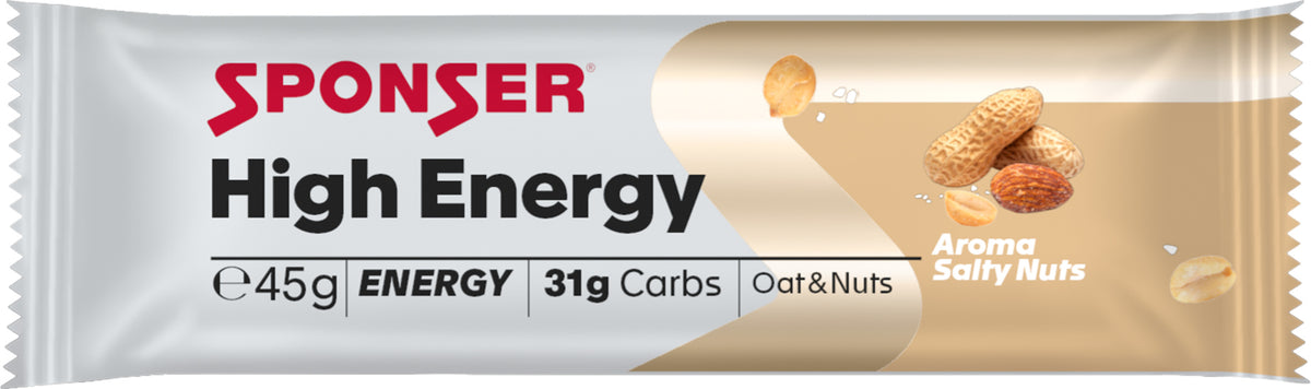Sponser High Energy Bar, SALTY NUT Display (30 x 45 g)