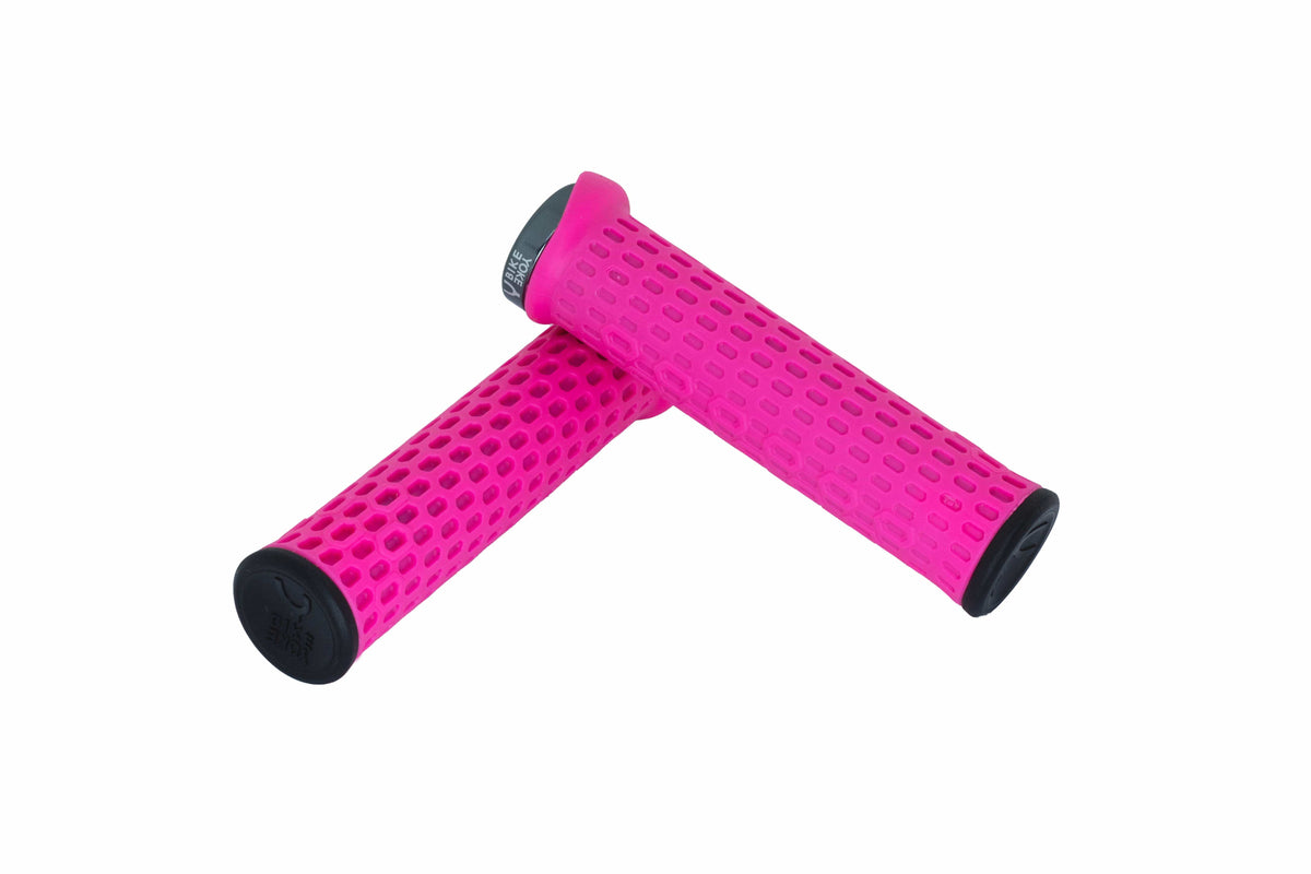 BikeYoke Grippy Lock-on Grip. Lime Orange