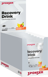 Sponser Recovery Drink, STRAWBERRY-BANANA Display (20 x 60 g