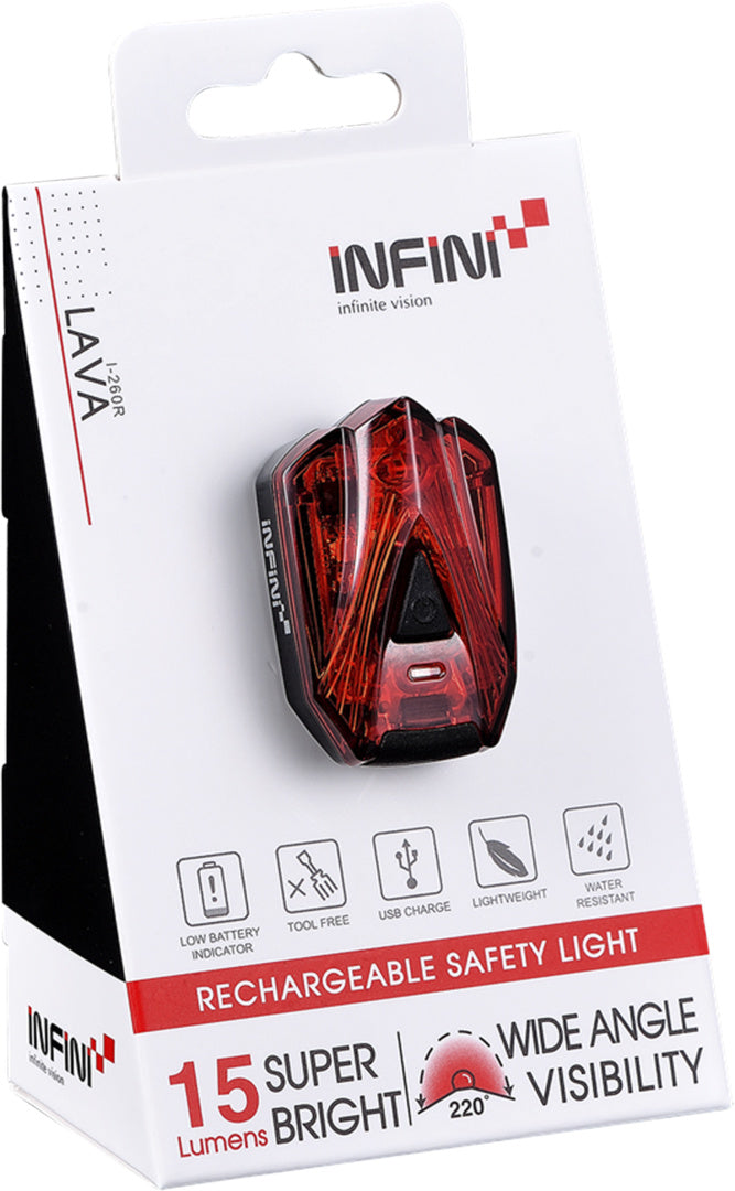Infini Rücklicht Lava mit Akku schwarz