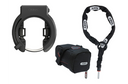 ABUS Rahmenschloss Granit XPlus 6950M NR & Kette 6KS/100 schwarz schwarz